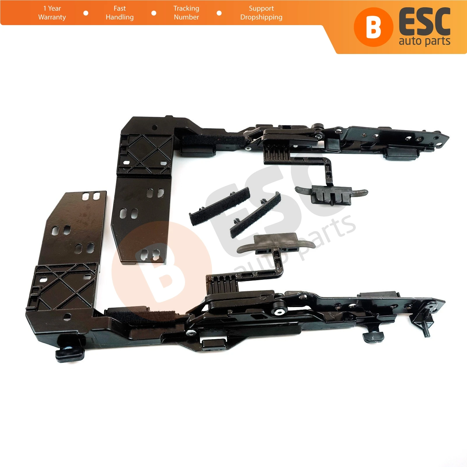 

ESC Auto Parts ESR23-1 Sunroof Holder Lifting Angle Hatch Bracket Repair Kit A1247820512 for Mercedes W124 S124 190 W201