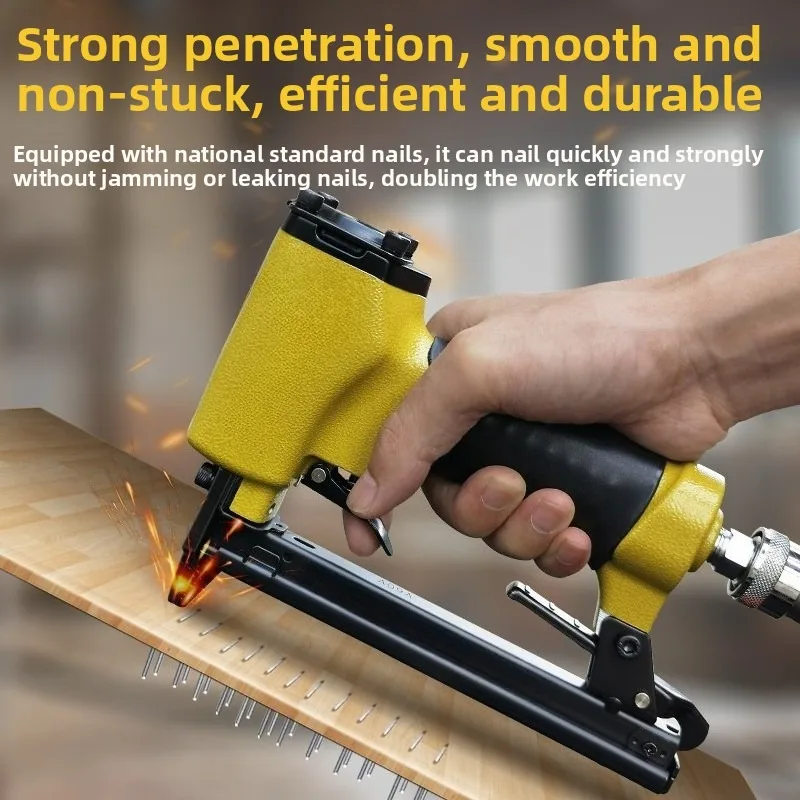Pneumatic Nail Gun 1013J Size Nail Gun U-type Automatic Air Nail Gun, Woodworking Decoration , Household