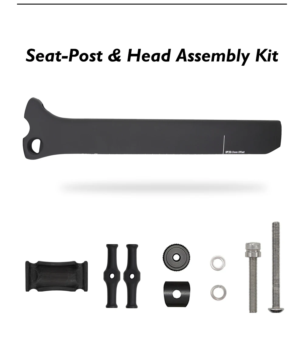 SP20 Carbon Seatpost 350mm 0 Offset Aero Bike Seat Post for S2 S3 S5 S-Series Fits 52x10mm Clamp
