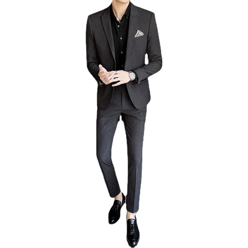 

ZX204Autumn new Korean style casual suits men's suits three-piece suits professional suits groom best man dress