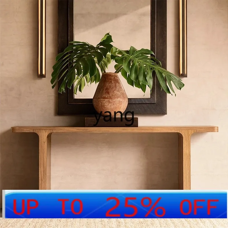 

LMM light luxury solid wood entrance table B & B hotel wall narrow table simple modern entrance table