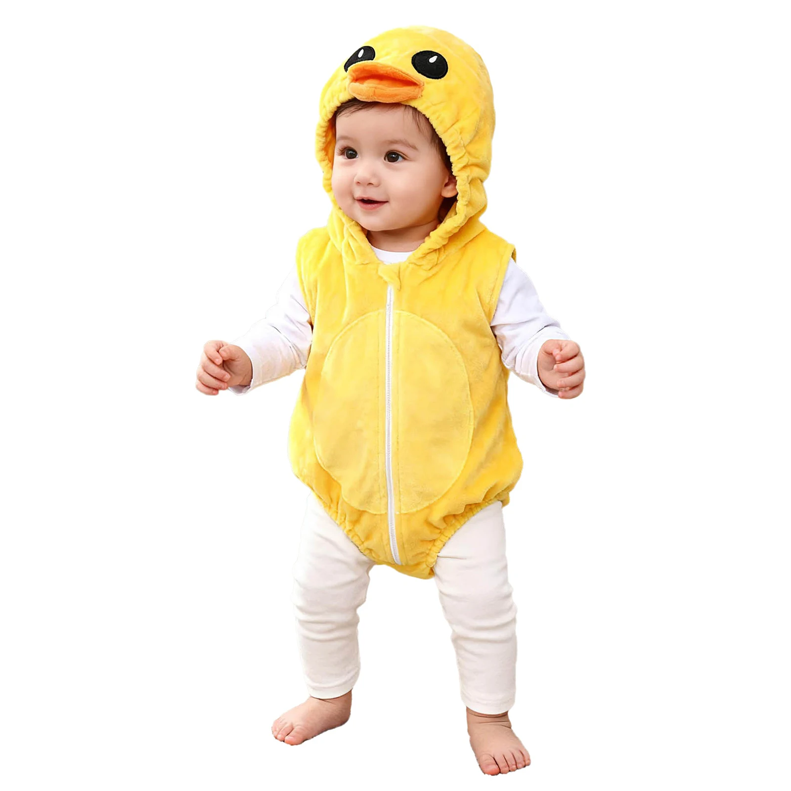 

Комбинезон с капюшоном и рисунком животных для младенцев, боди без рукавов на молнии, Хэллоуин, Рождество, тематическая вечеринка, карнавальный костюм, домашняя одежда