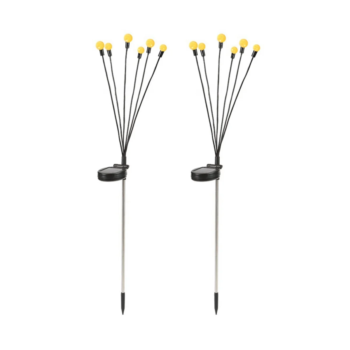 

Солнечные садовые светильники-2 шт. в упаковке, 12 фотоламп, солнечные светлячки, ветер, водонепроницаемые солнечные светильники