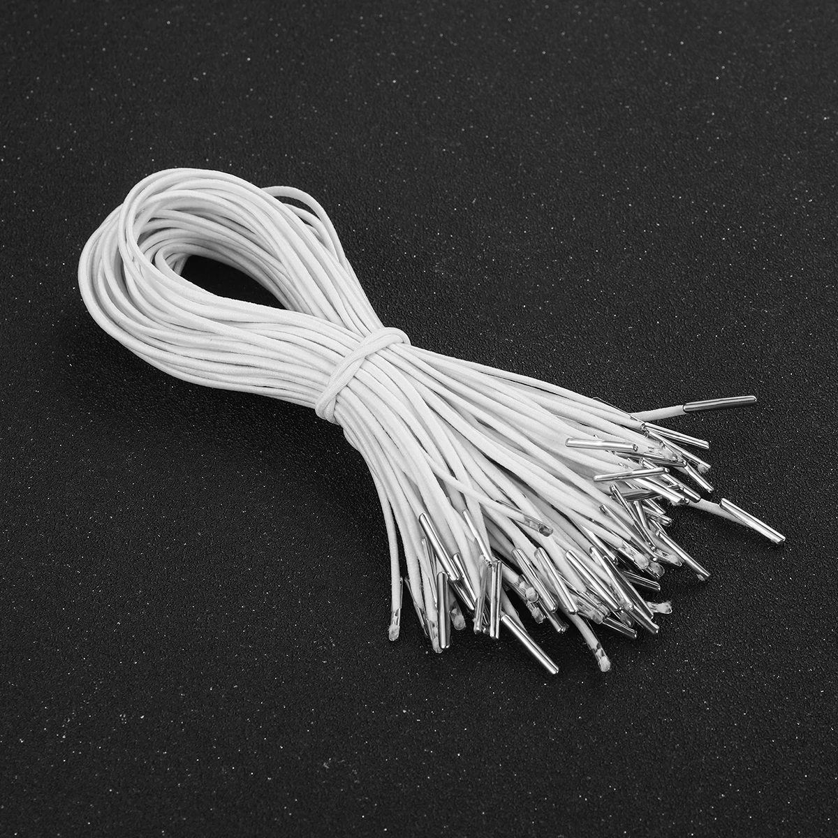 

50pcs Elastic Barbed Cords for Stretchy Crafts Masks Book Binding Durable Latex Yarn Strings Smooth Barbs Hanging Badges Signs