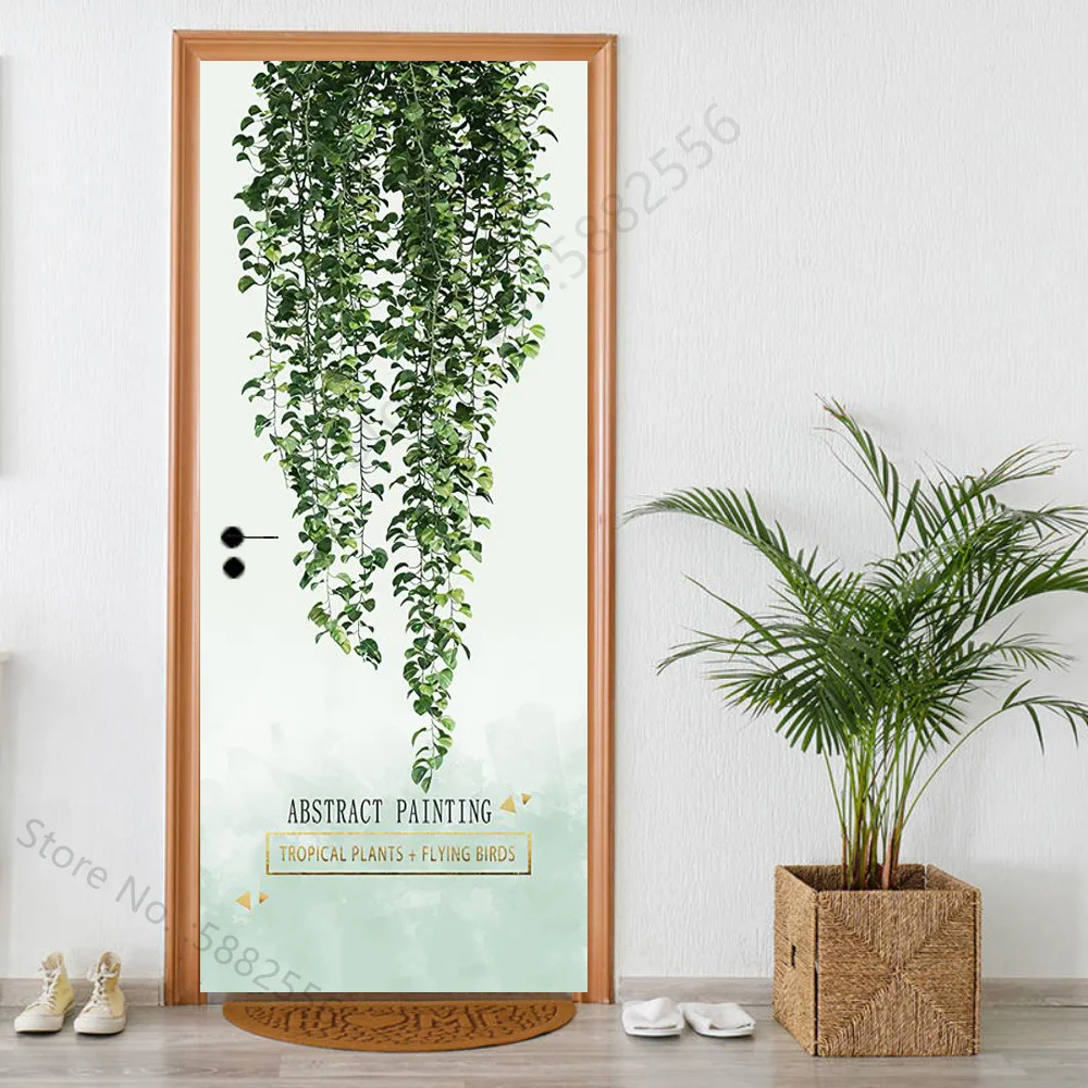 Adesivi per porte personalizzabili vinile rimovibile vista a stella decorazione dell'appartamento domestico pittura decorativa murale carta da parati linea bianca