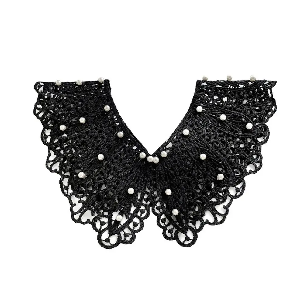 Pearl Lace Fake Collar False Collar Doll Collar Clothes Accessories Decoration Shirt Collar Cotton Detachable Shawl Women/Girls