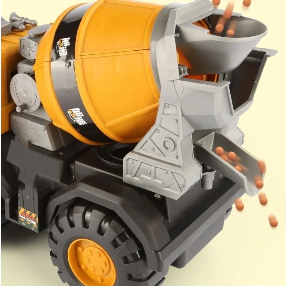 Plastic Engineering Vehicle Toys Simulation Friction Powered Excavator Bulldozer Models Inertia Educational