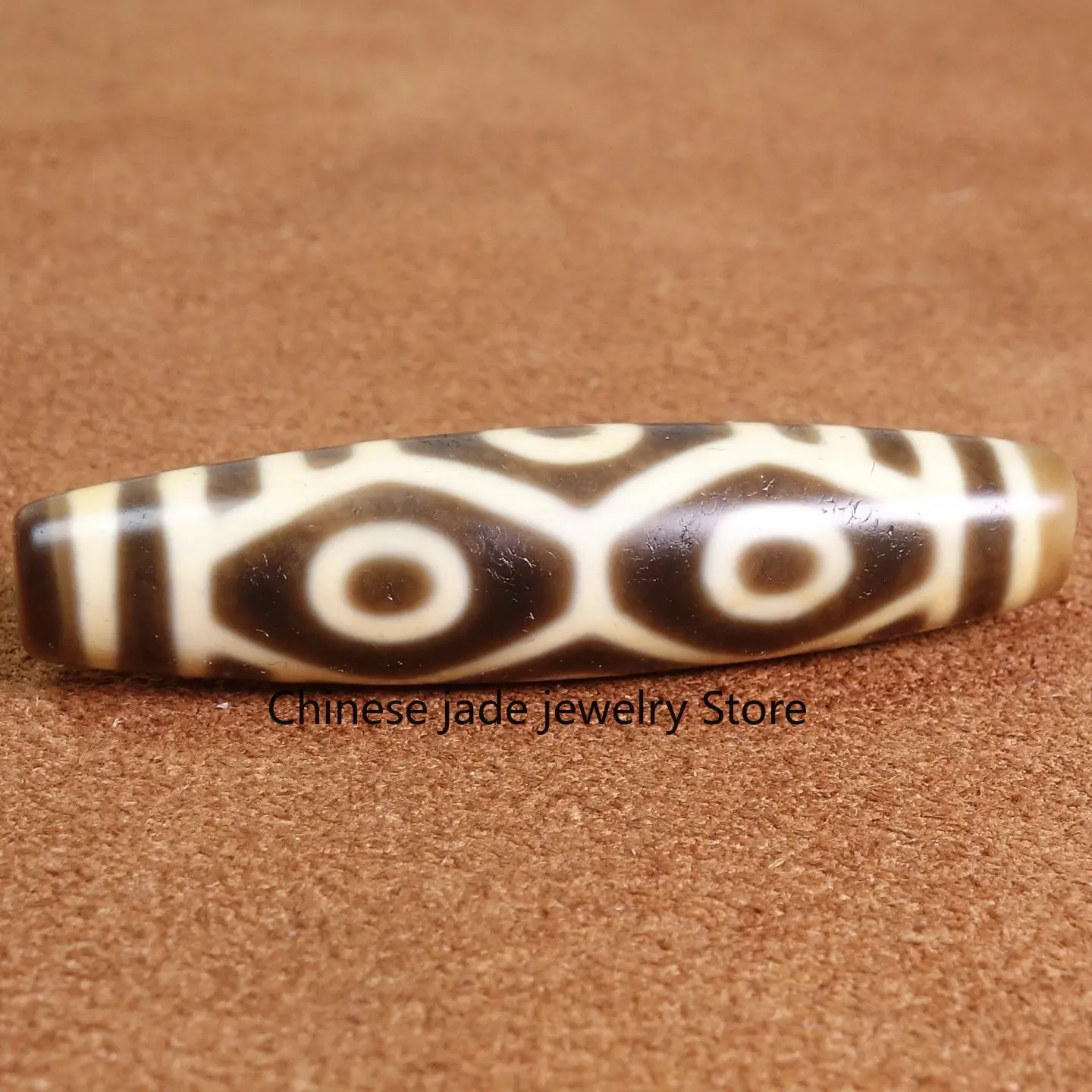 Taigao Oil Tooth Yellow Agate Dragon Six Eyes Dzi Beads Clavicle Necklace Pendant Duobao Bracelet Accessories Pendant 13 * 53m