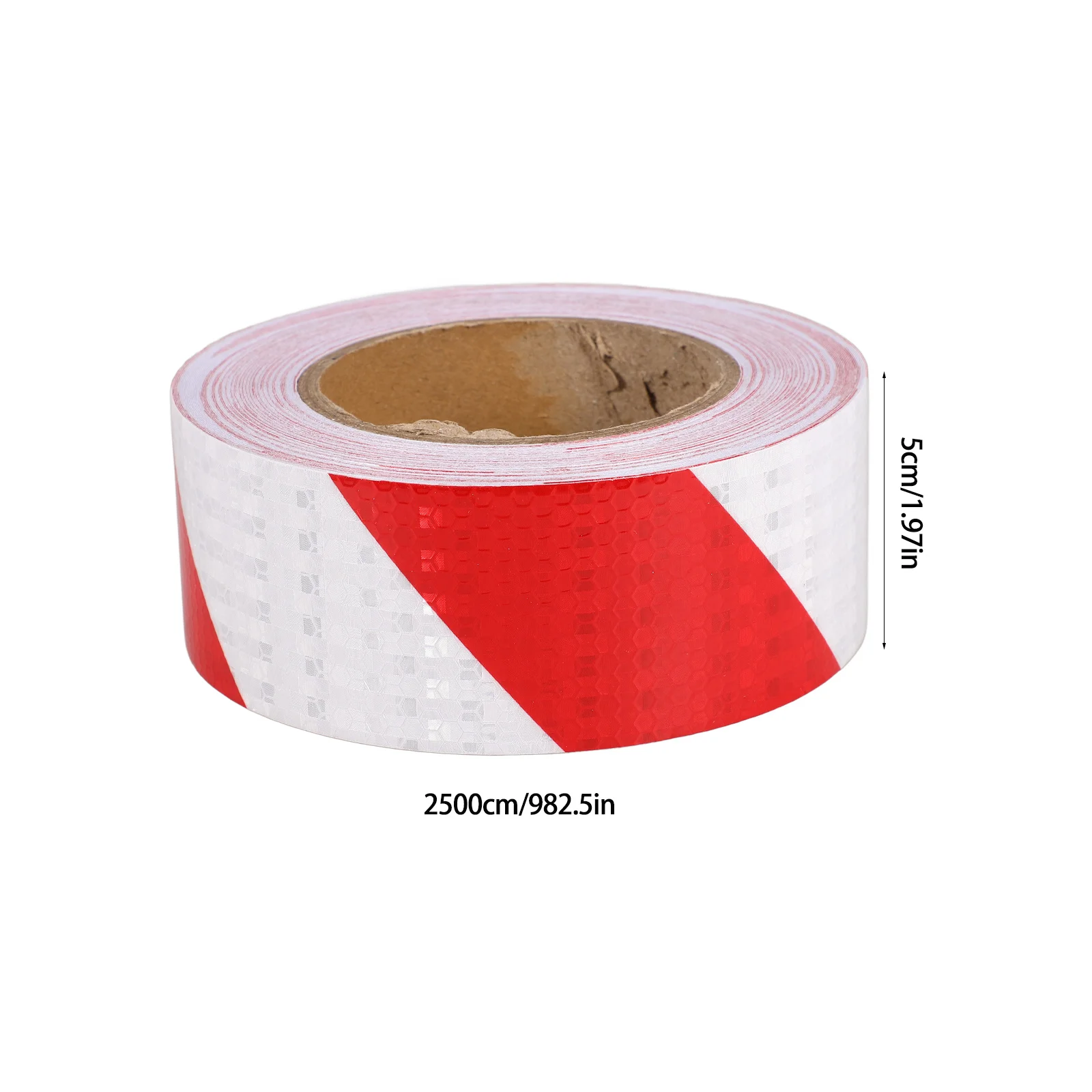 1 Roll Reflective Warning Tape Bright Diagonal Stripes For Concrete Driveway Outdoor Indoor Use Vehicles Roads Construction