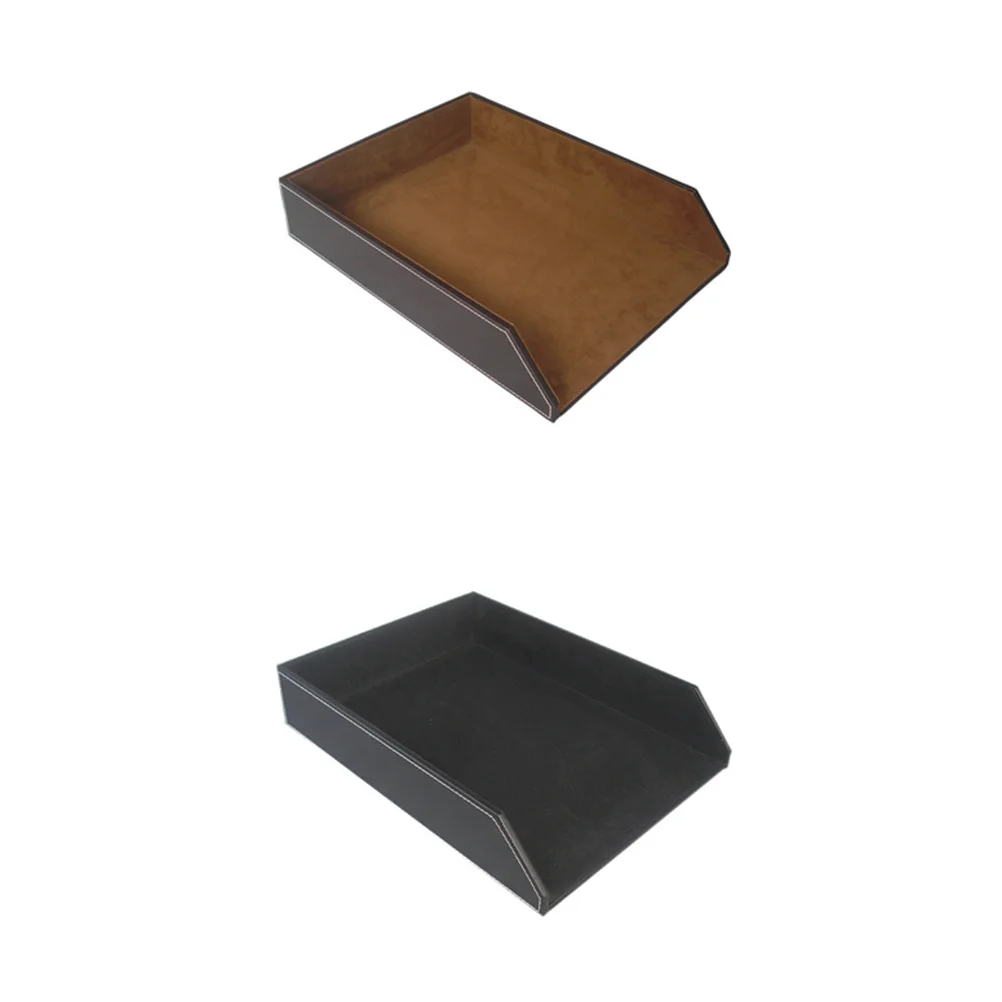 صينية تخزين الملفات A4 باللون الأسود، منظم المستندات، حامل سطح المكتب لمكتب المدرسة والمنزل، منظم صينية إدارة الورق #3