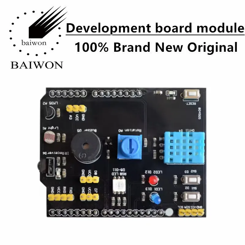 9-in-1 multifunctional expansion board DHT11 temperature and humidity LM35 temperature buzzer compatible with UNO
