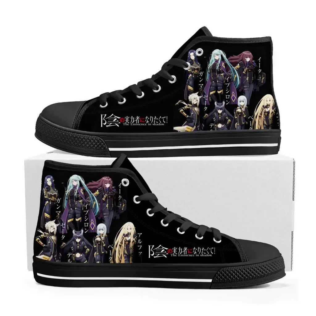 Tênis de lona anime para casais, The Advence in Shadow Cid, top alto, sapatos personalizados para homens e mulheres, tênis casual para adolescente