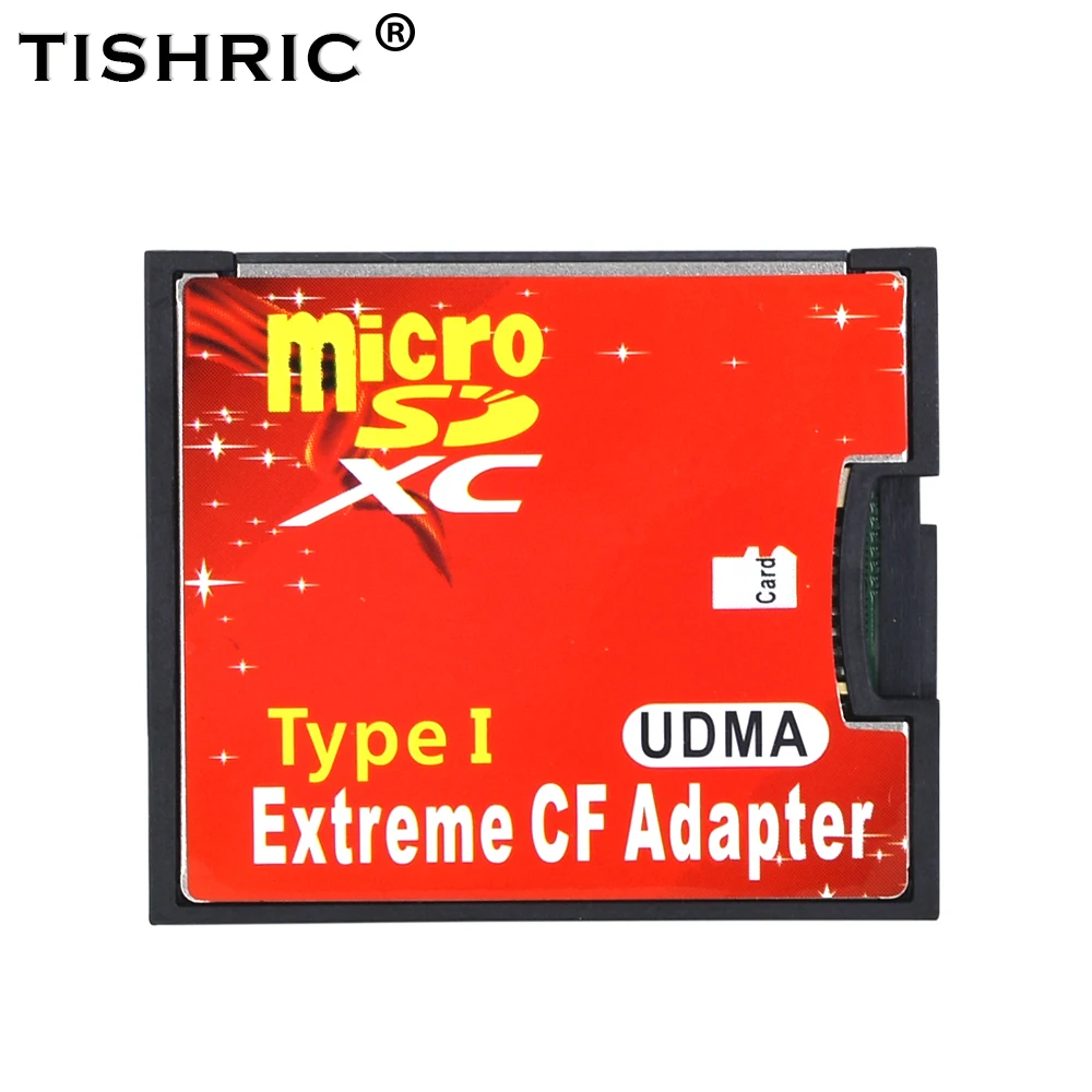 TISHRIC New Micro SD To CF Adapter MicroSD SDXC SDHC To Compact Flash Type I Converter Memory Card Reader Only For SLR Camera