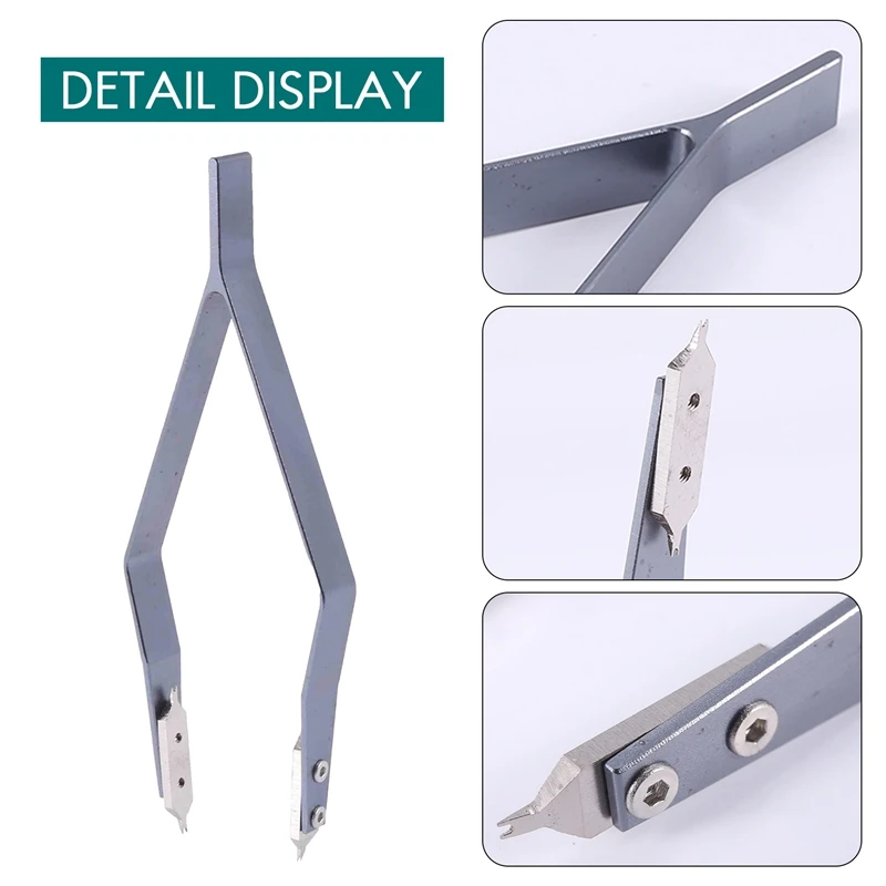 Pinzas de barra de resorte de Reloj tipo 7825 V, acero inoxidable, reparación de relojes