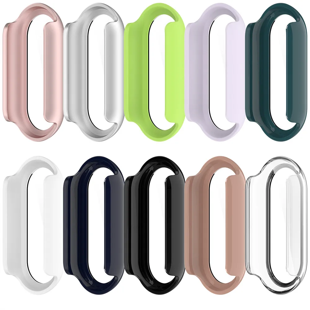 

Чехол и защитная пленка из закаленного стекла для xiaomi mi band 8 8NFC/9 Ceramic Edition/10 Ceramic Edition Frame High Qua