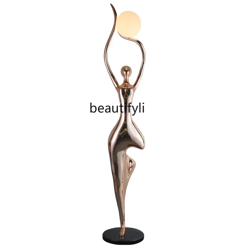 Humanoid Art Floor Lamp Creative Abstract Character Living Room Sales Department Sculpture Lamp Ornaments