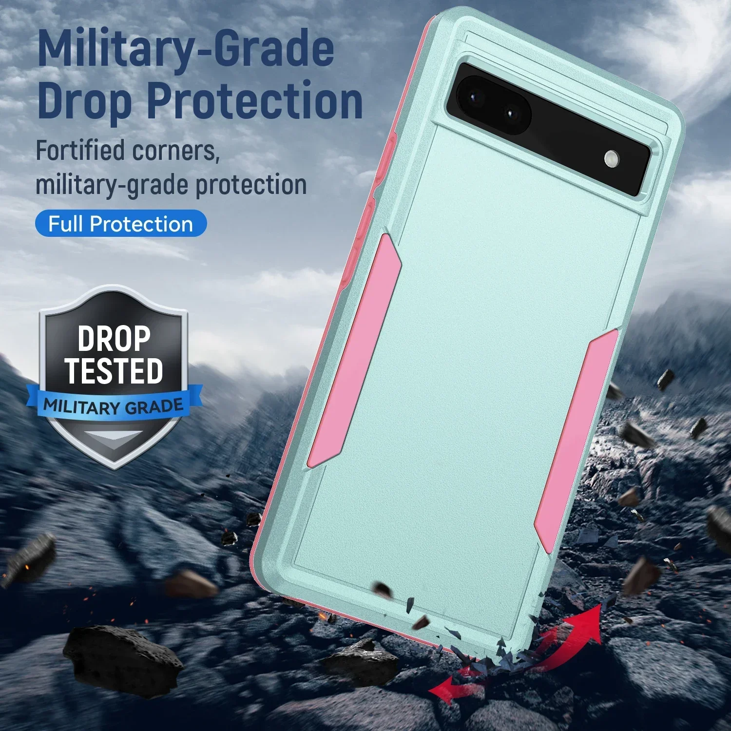 

Shockproof Hybrid Heavy Duty Armor Phone Case for Google Pixel 10 9 Pro XL 10a 10A 8 7A 6 PC+TPU Protector Hard Otter Cover Box