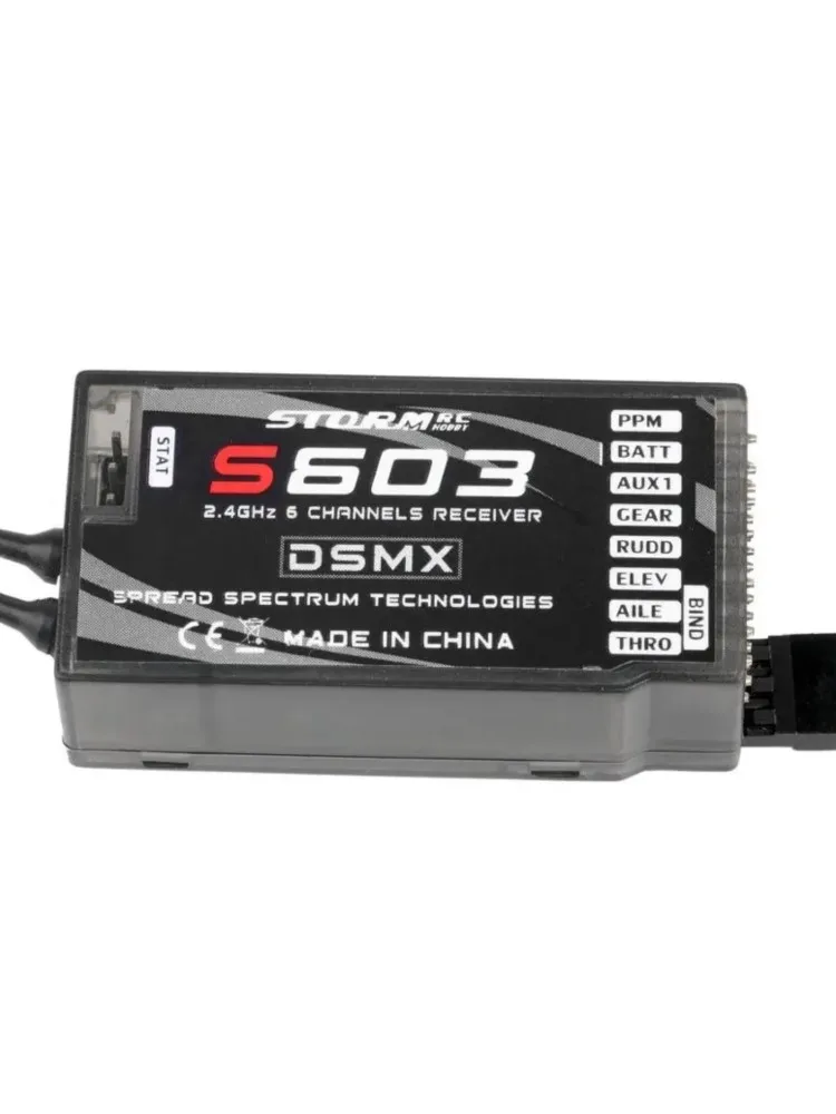 S603 2.4G 6CH RC Ontvanger Ondersteund JR JR12X Spektrum DSM-X DSM2 DX8 Zender voor RC Drone Helikopter Multicopter - afbeelding 2