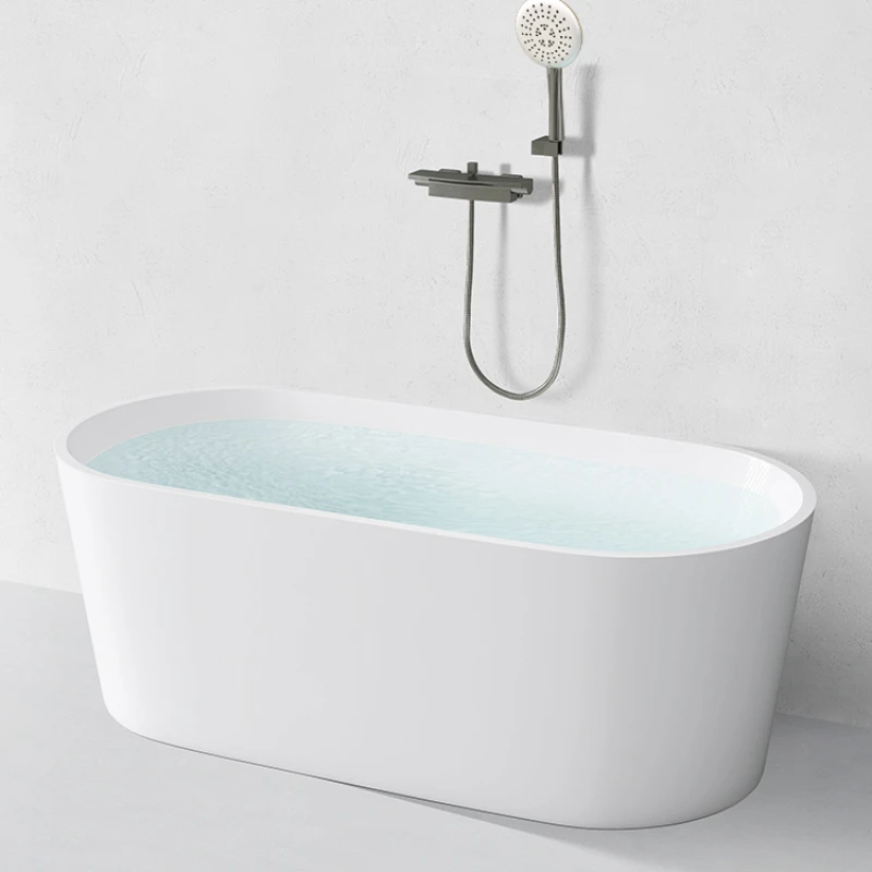 Home acrylic independent bathtub with thin edge deep bathtub