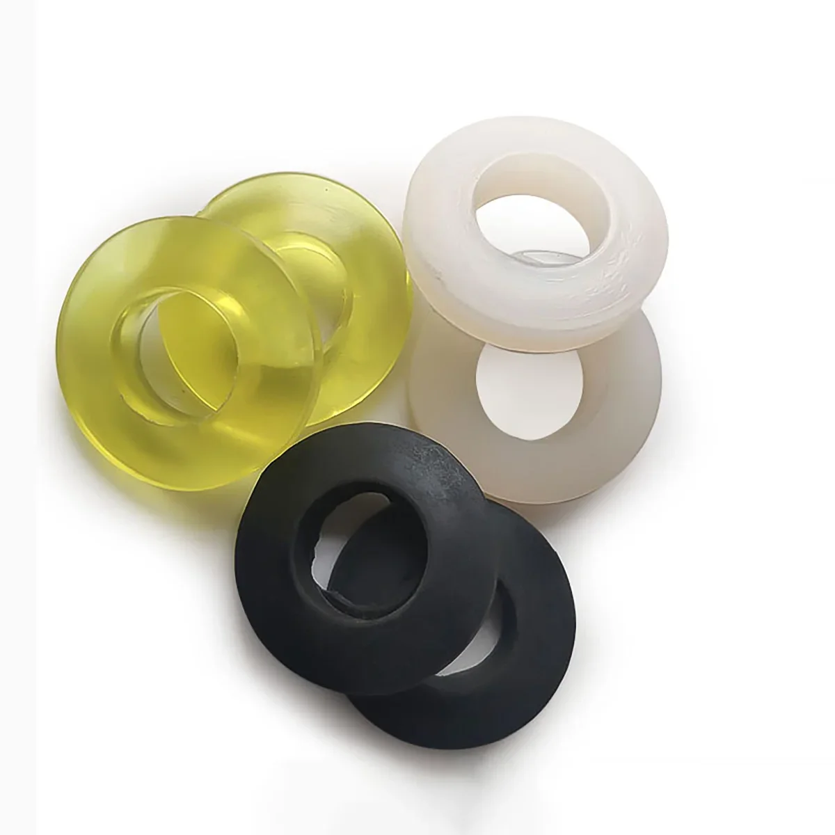 

White / Yellow / Black Polyurethane Coupling Buffer Washer Oxford Rubber Sleeve Shock-Absorbing Pad Column