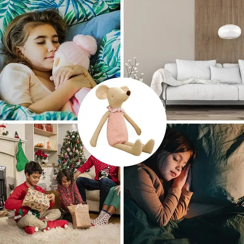 Giocattolo di peluche Morbido e abbracciabile Peluche Cuscino di tiro Peluche Animale di peluche Adorabile bambola animale giocattolo con vestiti per