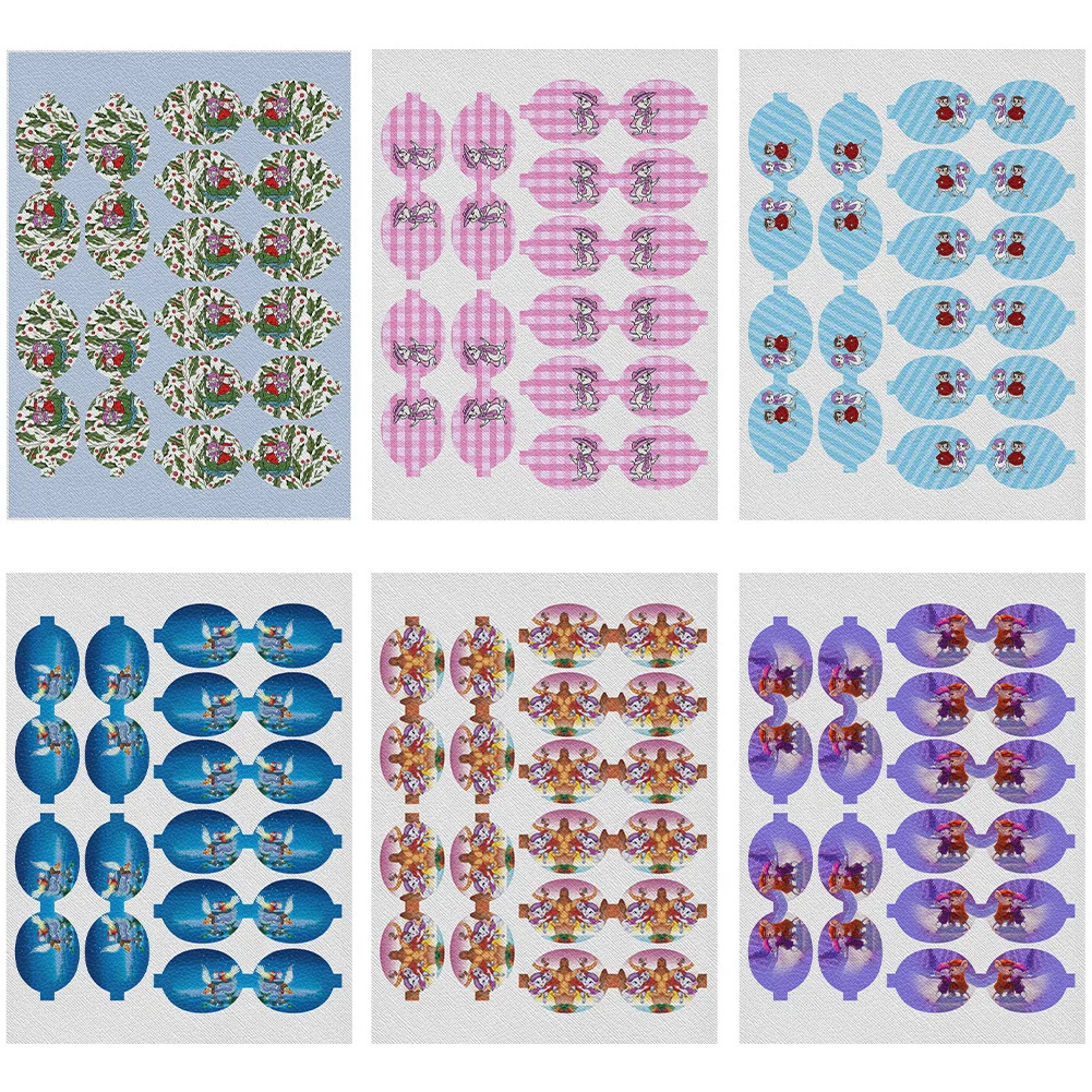 

30x22cm Disney the Rescuers Down Under Hair Bow Shape Printed Faux Cross Leather Bowparts for Craft Gift DIY Making Hair Bow