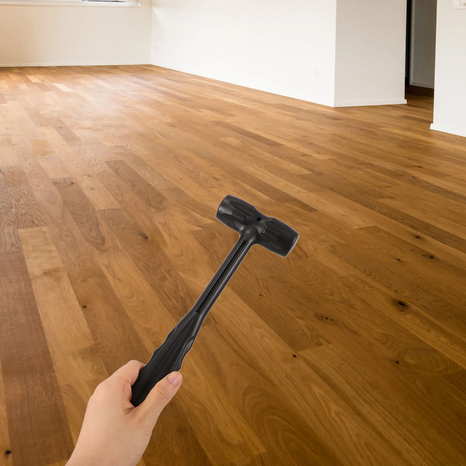 

Heavy Duty Rubber Mallet One-Piece Design Household Flooring Installing Plastic Handle Mallet Woodworking Repair Hammer