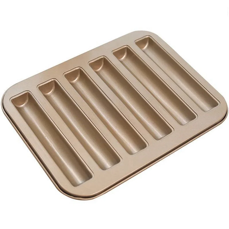 Biscuit Stick Baking Tray Carbon Steel Breadstick Biscotti Ladyfinger Small Muffin Cupcake Tin Tray