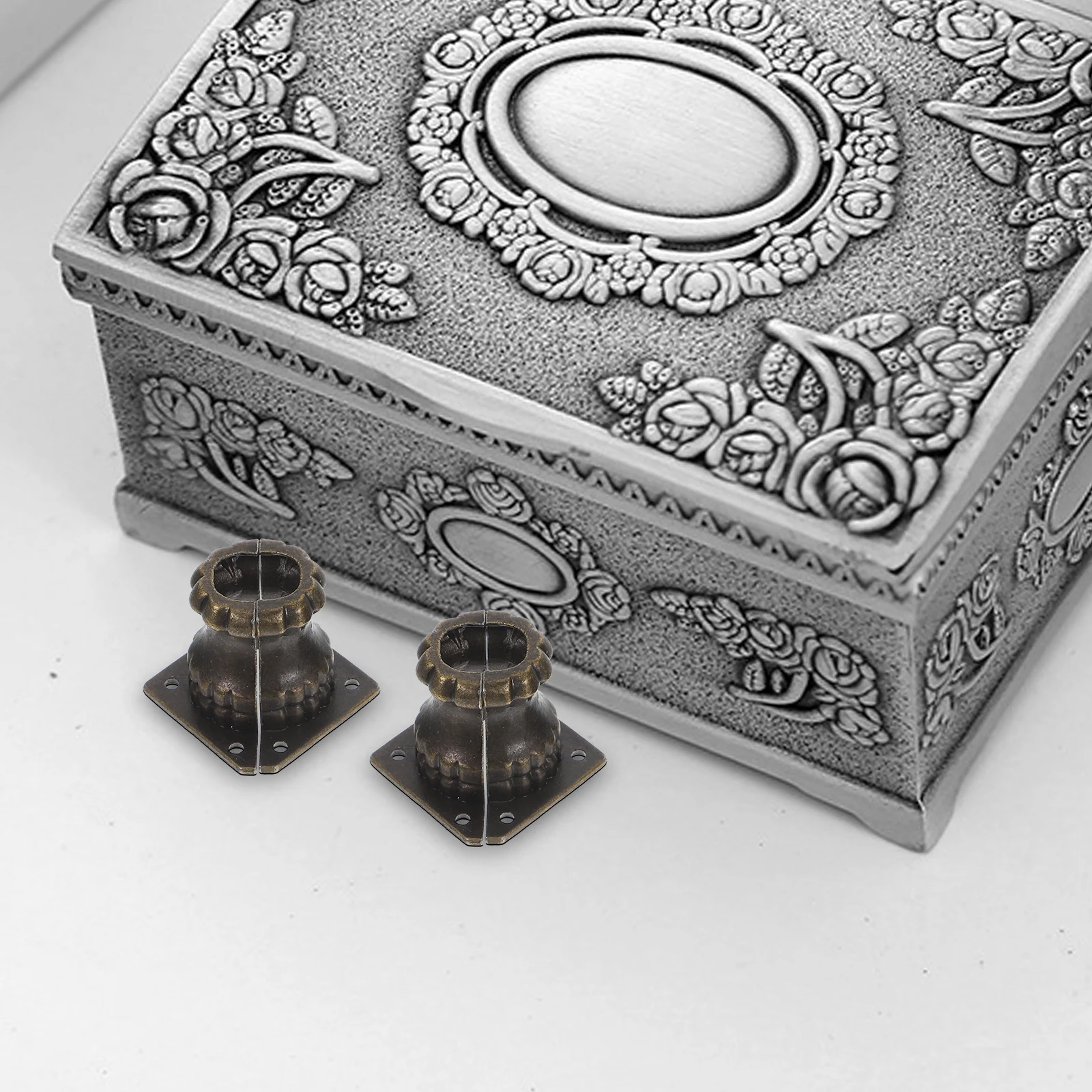 

4 Pcs Furniture Legs Decorative Metal Feet Coffee Table Cabinet Couch Replacement Alloy Corner Guards Stable Support Elegant