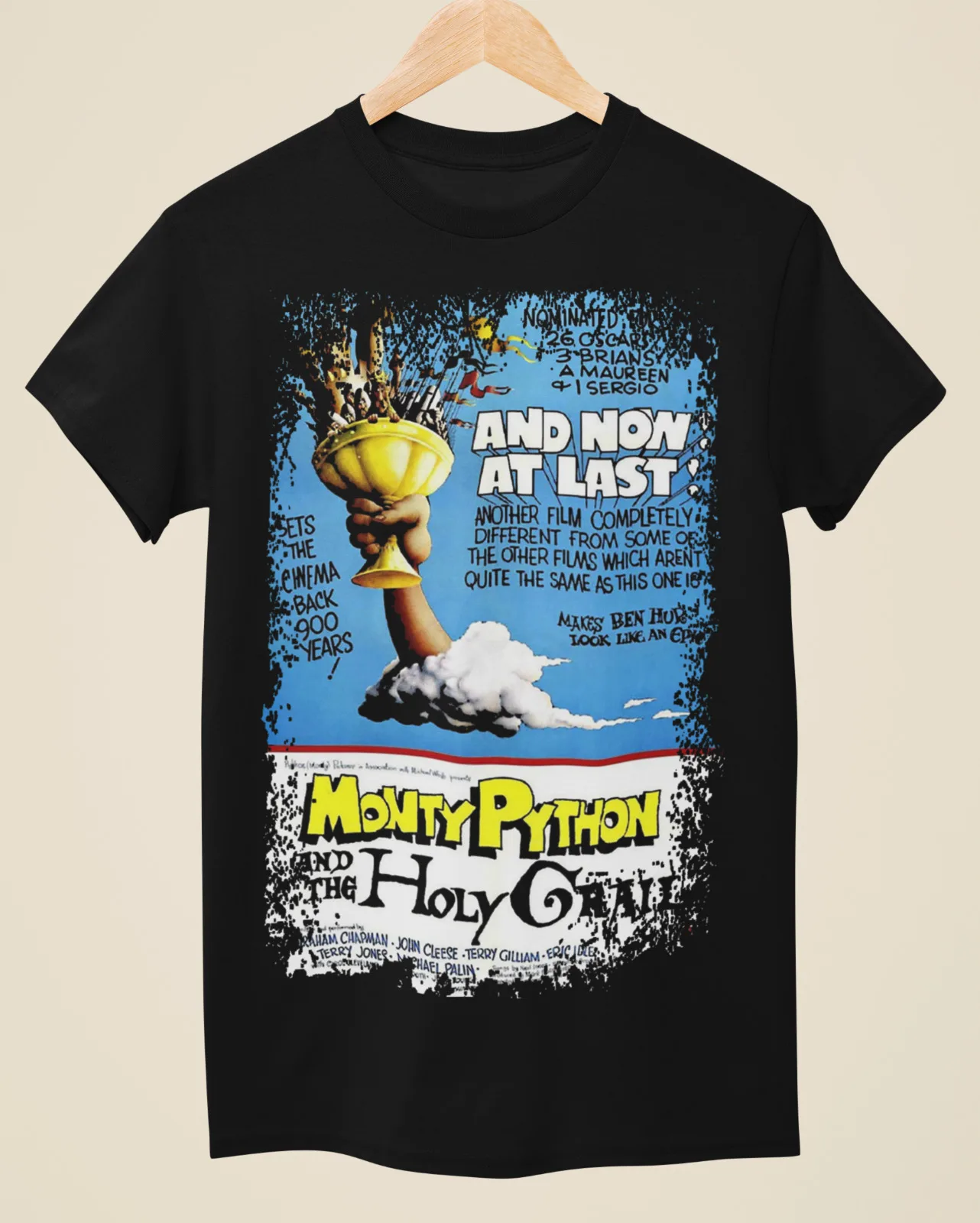 Monty Python & the Holy Grail - Movie Poster Inspired Unisex Black T-Shirt