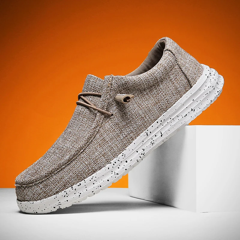 

Casual Shoes for Men Canvas Autumn Comfortable Flat Bottomed Men Driving Shoes Breathable Loafers Lightweight Vulcanized Shoes