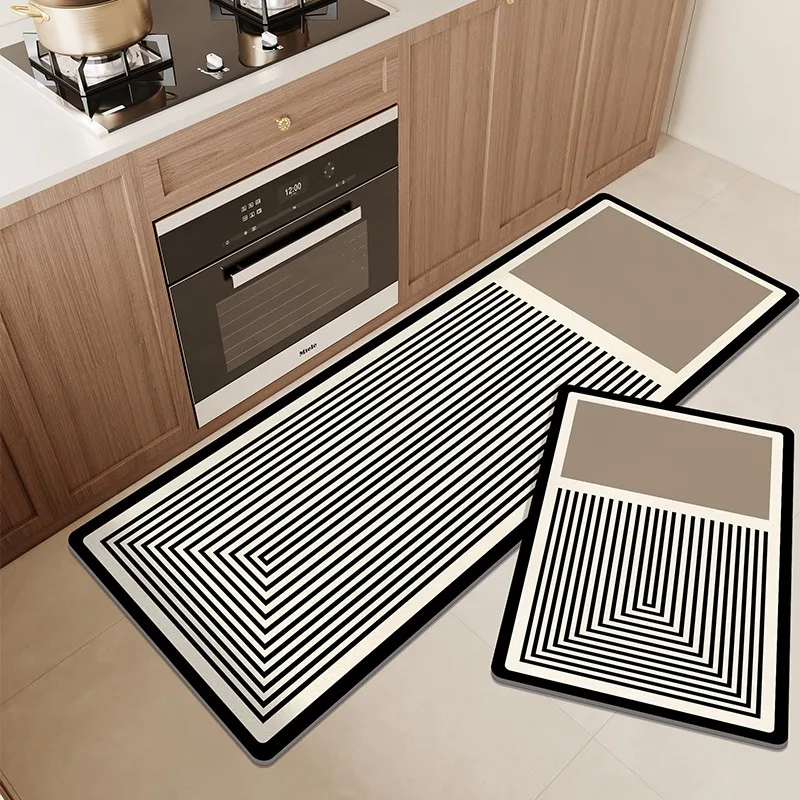 Mat for Kitchen Absorbent Carpet Long Soft Diatom Mud Oil Absorbing Foot Mats Japanese Home Decoration Rug Bathroom Anti-slip