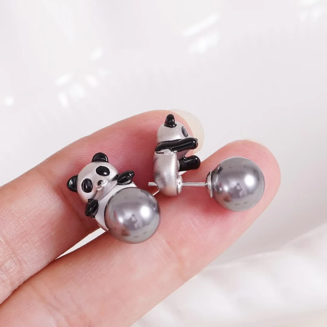 

Серьги из стерлингового серебра Panda S925, базовые крепления, крепления для ювелирных изделий, фурнитура, аксессуары для жемчуга 9-10 мм, 3 пары/лот