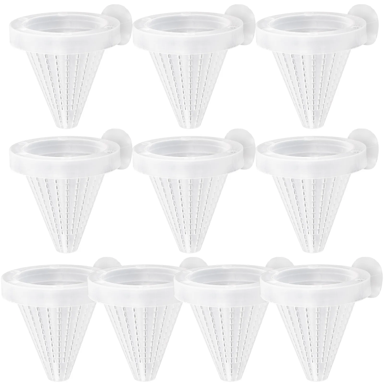 

10pcs Feeding Cup Suction Cup Bloodworm Fish Bowl Red Device Tank Accessories Aquarium Cone Worm Feeder Durable Live Food Funnel