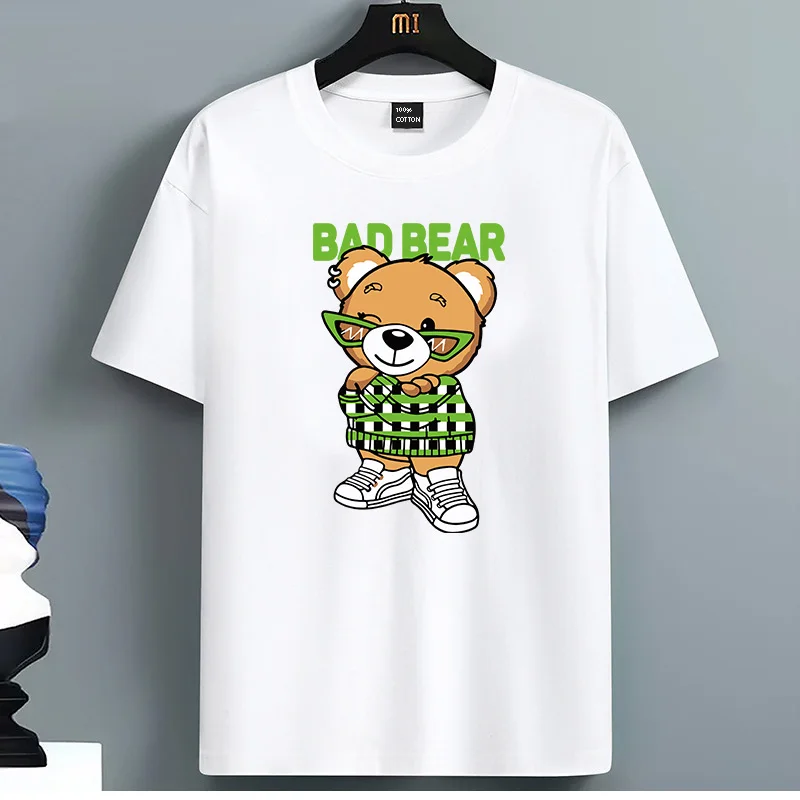 Summer Men's Women's High-quality Short Sleeve T-Shirt with 