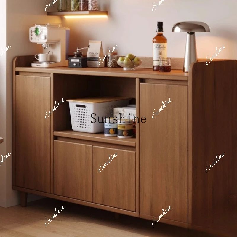 Dining side Shelves living room against the wall integrated home kitchen miscellaneous items Retro tea cabinetP