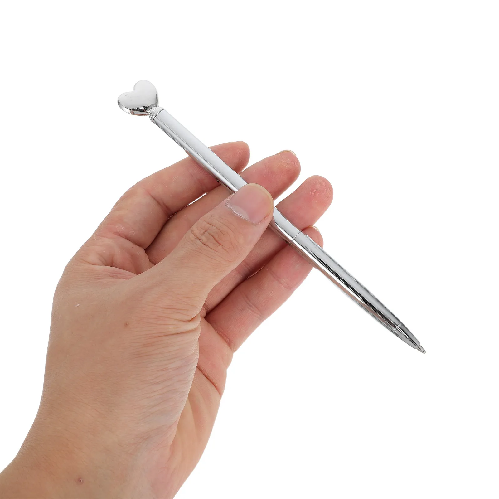 

Набор из 10 шариковых ручек в форме сердца, металлические, выдвижные, многоразовые, стильные, для письма, офиса, дома, школы, ведения дневников, скетчинга, ко Дню святого Валентина