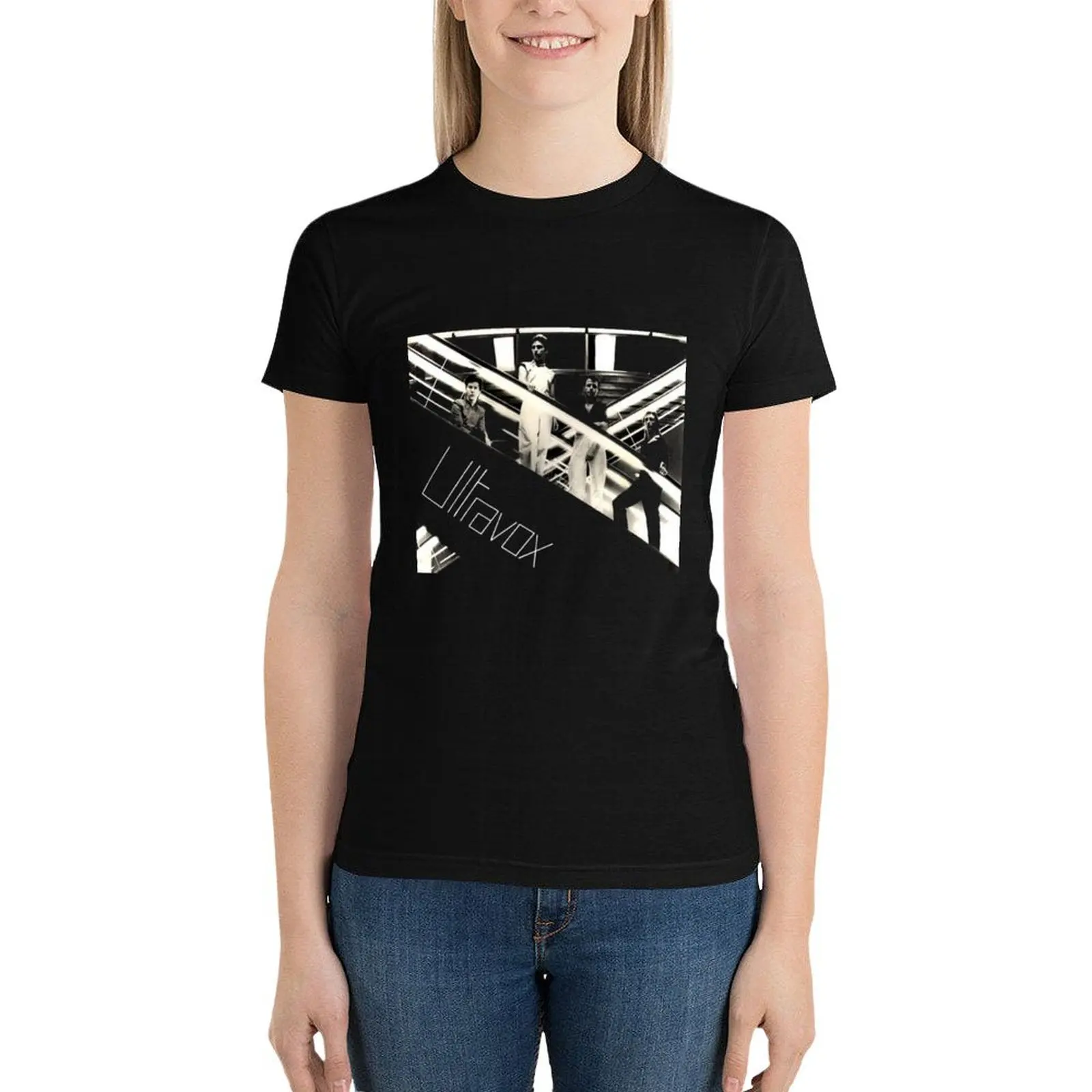 Ultravox - john foxx midge lure synthpop rock 80s muzyka elektroniczny punk T-Shirt bluzka letnie bluzki kobieta 2024