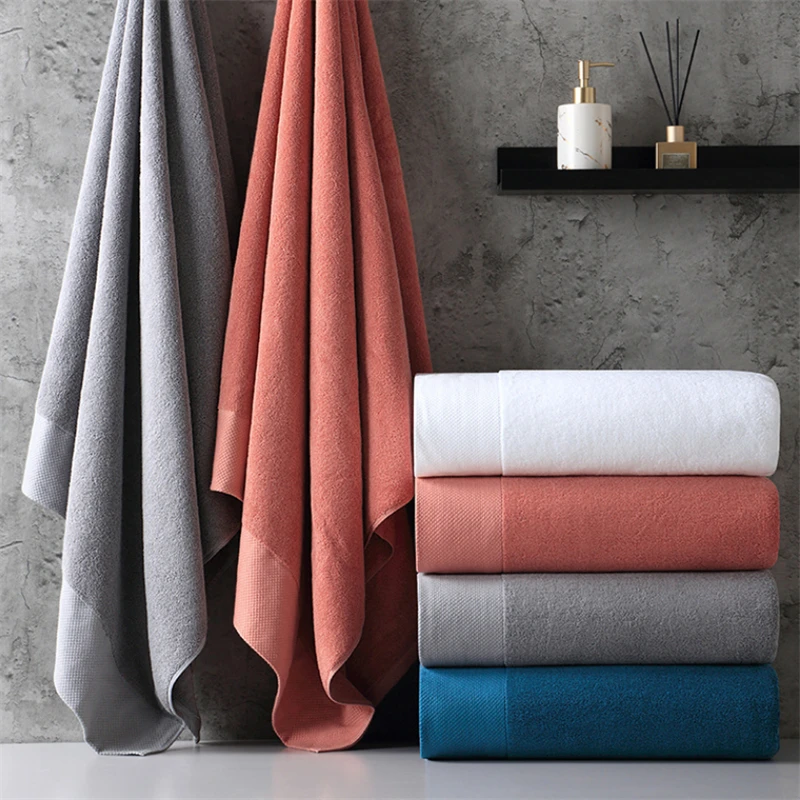 

90X180cm Pure Cotton Super Absorbent Large Bath Towel Thick Soft Cotton Towel Comfortable Bathroom Towels