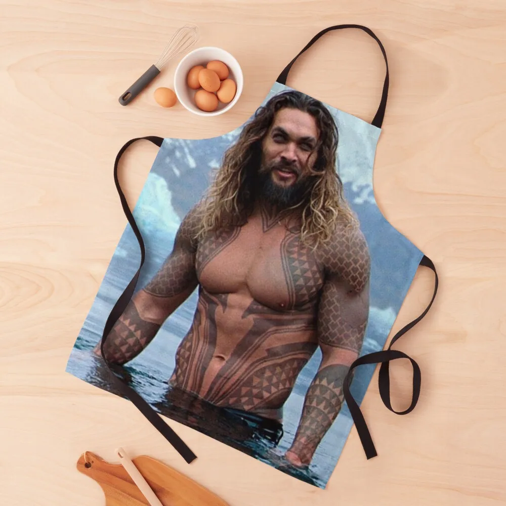 

jason momoa Apron Kitchen Things For Home Kitchen on the wall Things For Kitchen Front Apron