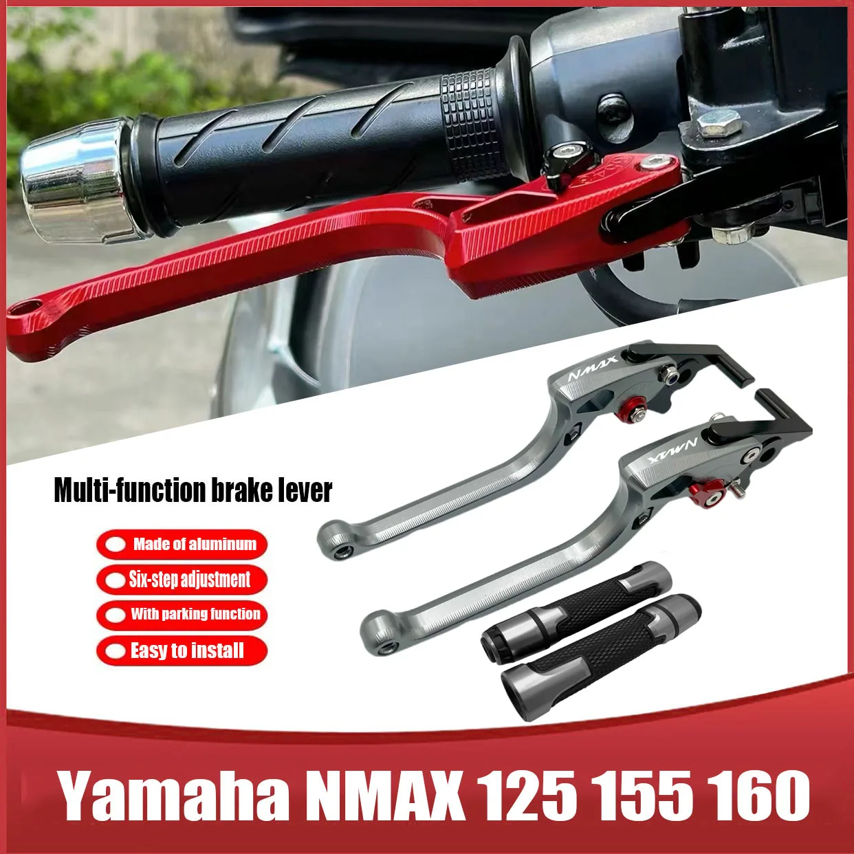 For Yamaha NMAX 125/155/160 2022-2024Present Motorcycle Accessorie Clutch Lever Brake Lever Set Adjustable Folding Handle Levers