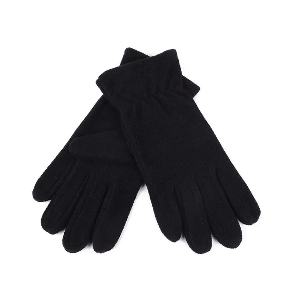 

1 Pair Women Men Autumn Winter Gloves Warm Windproof Full Finger Mittens Polar Fleece Anti slip Gloves Riding Gloves Warm 2025