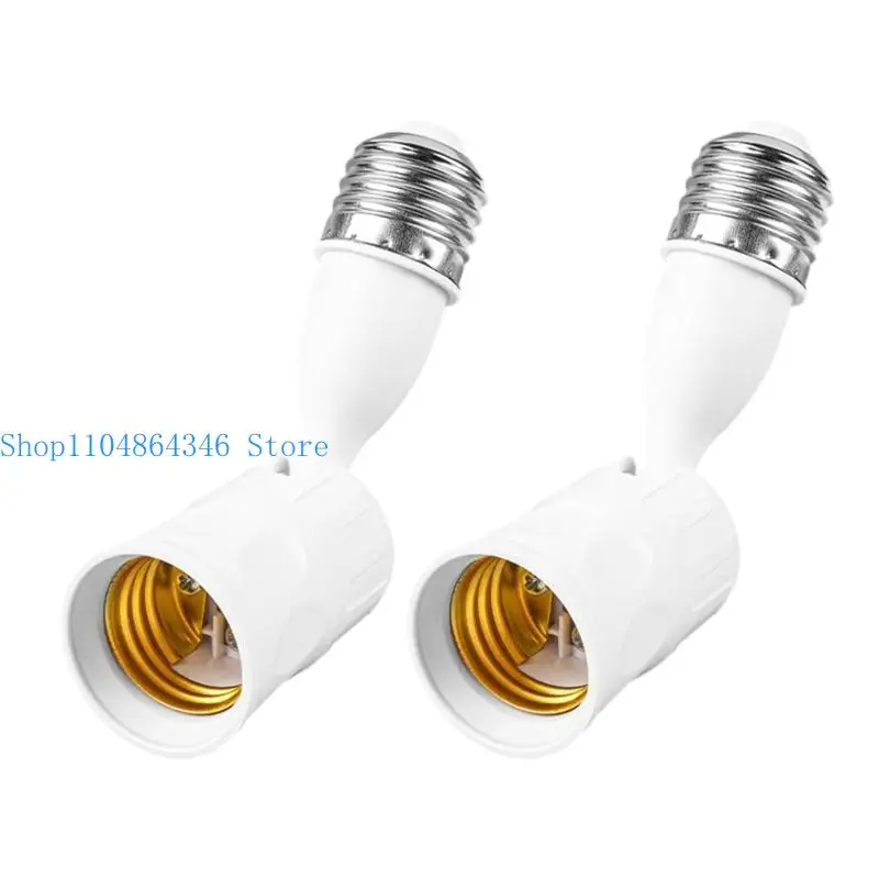 652F Pack Of 2 E27 Bulb Sockets Extenders Adjustable Lights Holder For LED Fan