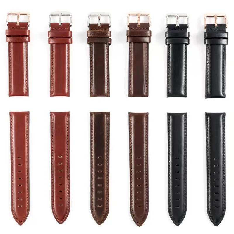 For DW Daniel Wellington Watch Strap 18mm 20mm 22mm High Quality Genuine Leather Watchband for Men Vintage Soft Leather Strap