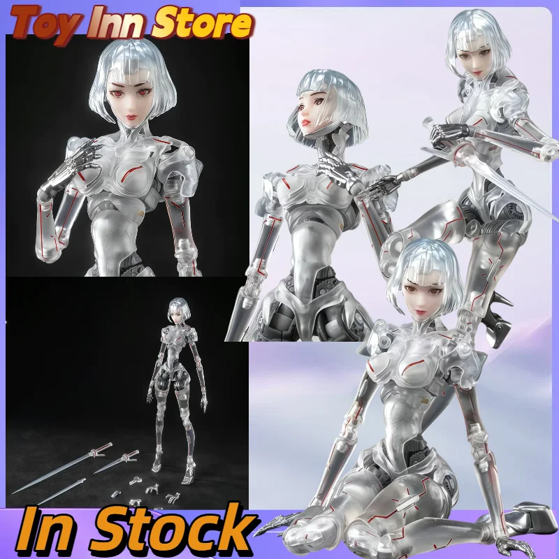 

1/12 AI Agent Female Type C1 Mobile FigureArticulated Figure Transparent Skeleton Full Set Model Display Collectible Toy Gift