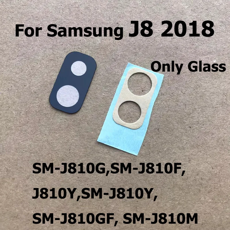 For Samsung Galaxy J8 2018 Back Camera Glass Lens Cover Replacement With Adhesive Sticker SM-J810G SM-J810F
