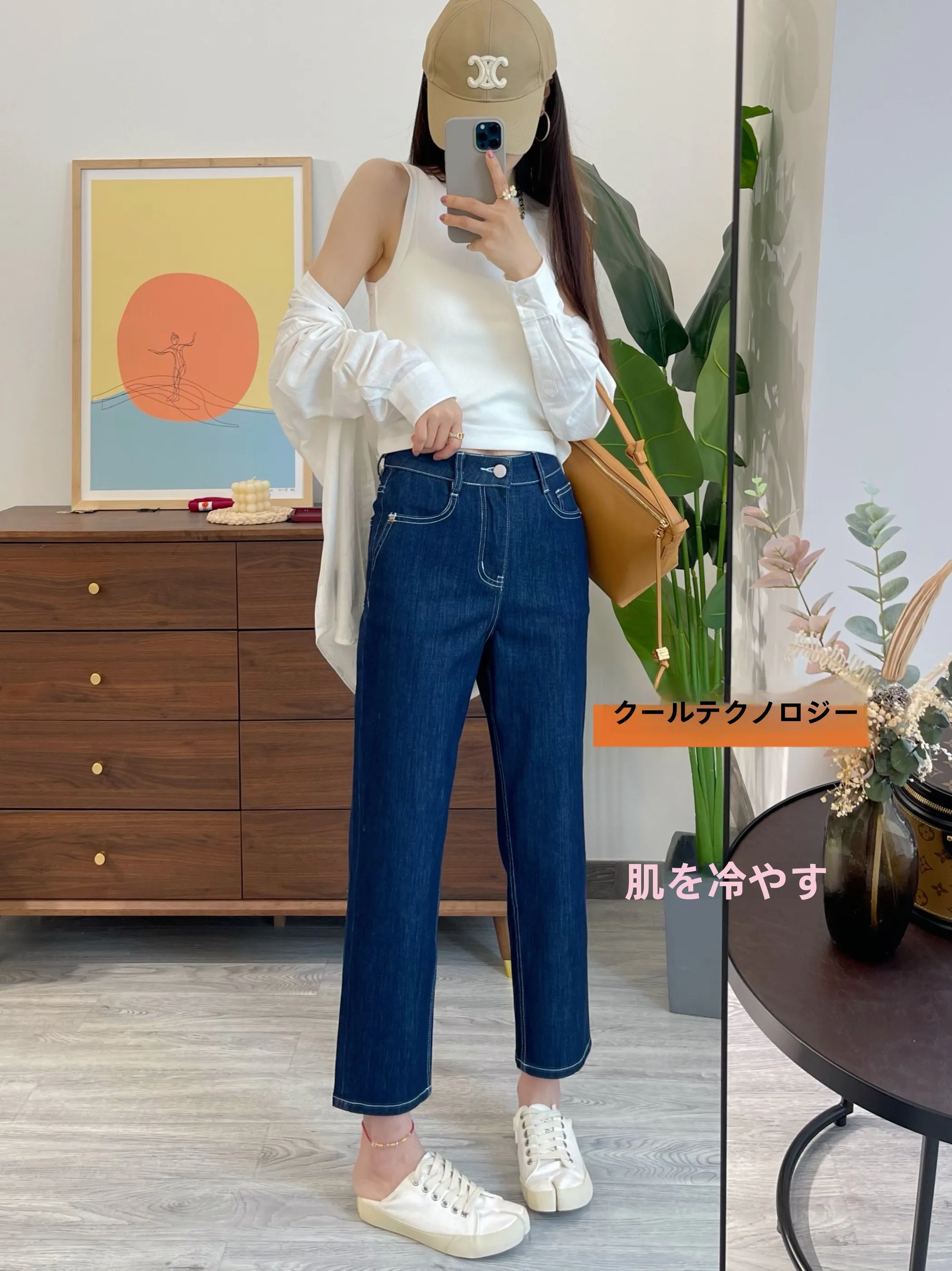 

High Waist Straight Leg Jeans Women's Summer Thin Slim Fit Elastic Cigarette Pants Small Size Ladies Fashion Cotton Stretch D...