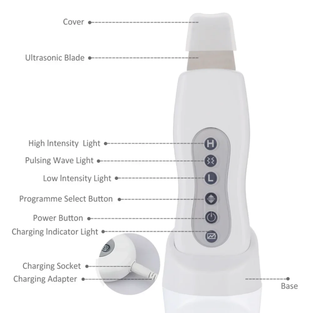 Echografie Peeling Clean Tone Lift Nieuwe Beauty Star Krachtige Ultrasone Gezichtsreiniger Huid Scrubber Echografie Trillingen Massager