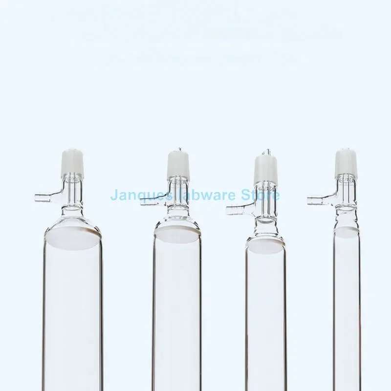 1pcs Lab glass chromatographic column with 19#/24# frosted connection，Suction filter chromatography column with sand plate