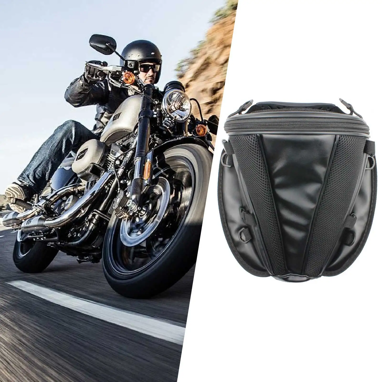 

Waterproof Motorcycle Rear Seat Bag Large Capacity Multifunctional Crossbody Bag Motorcycle Saddle Bag for Outdoor Travel Riding